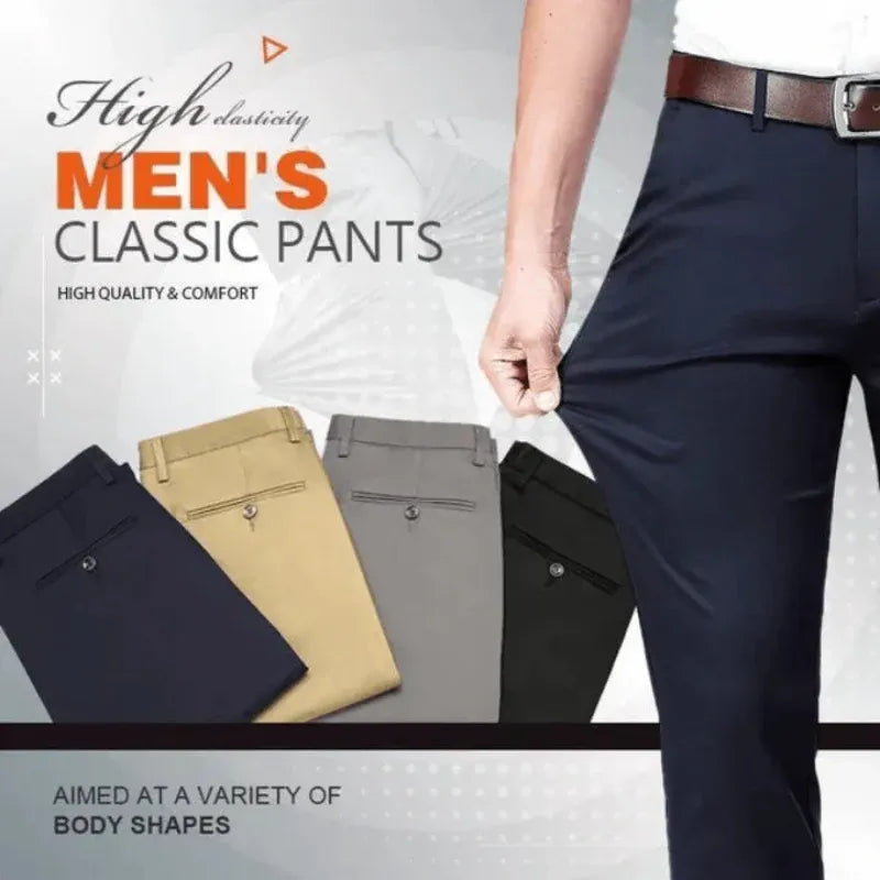 Classic Stretch Trousers [2-Pack] + FREE Watch